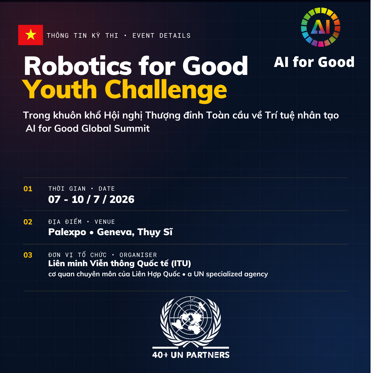 Thông tin sự kiện Robotics for Good Youth Challenge 2026