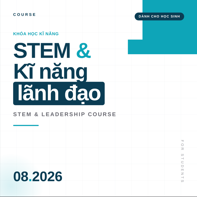 Chuỗi khóa học dành cho học sinh – Tháng 8/2026